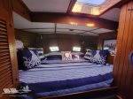 Queen size bed aft with head